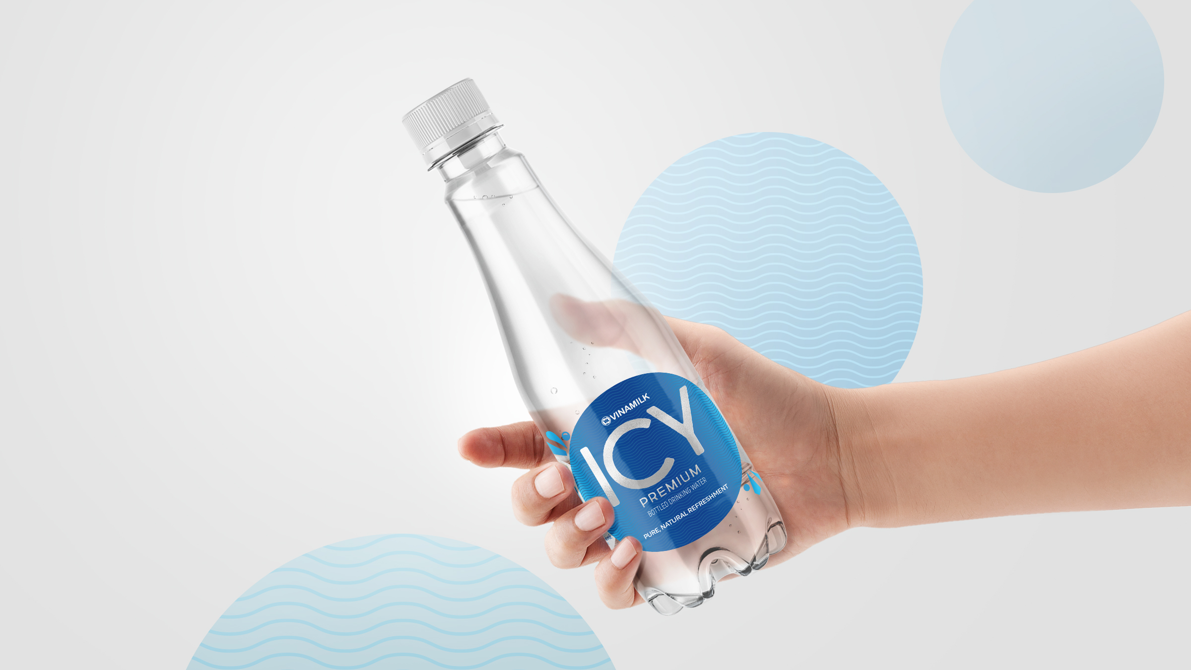 Icy Premium Bottled Water Packaging Design by The Circle